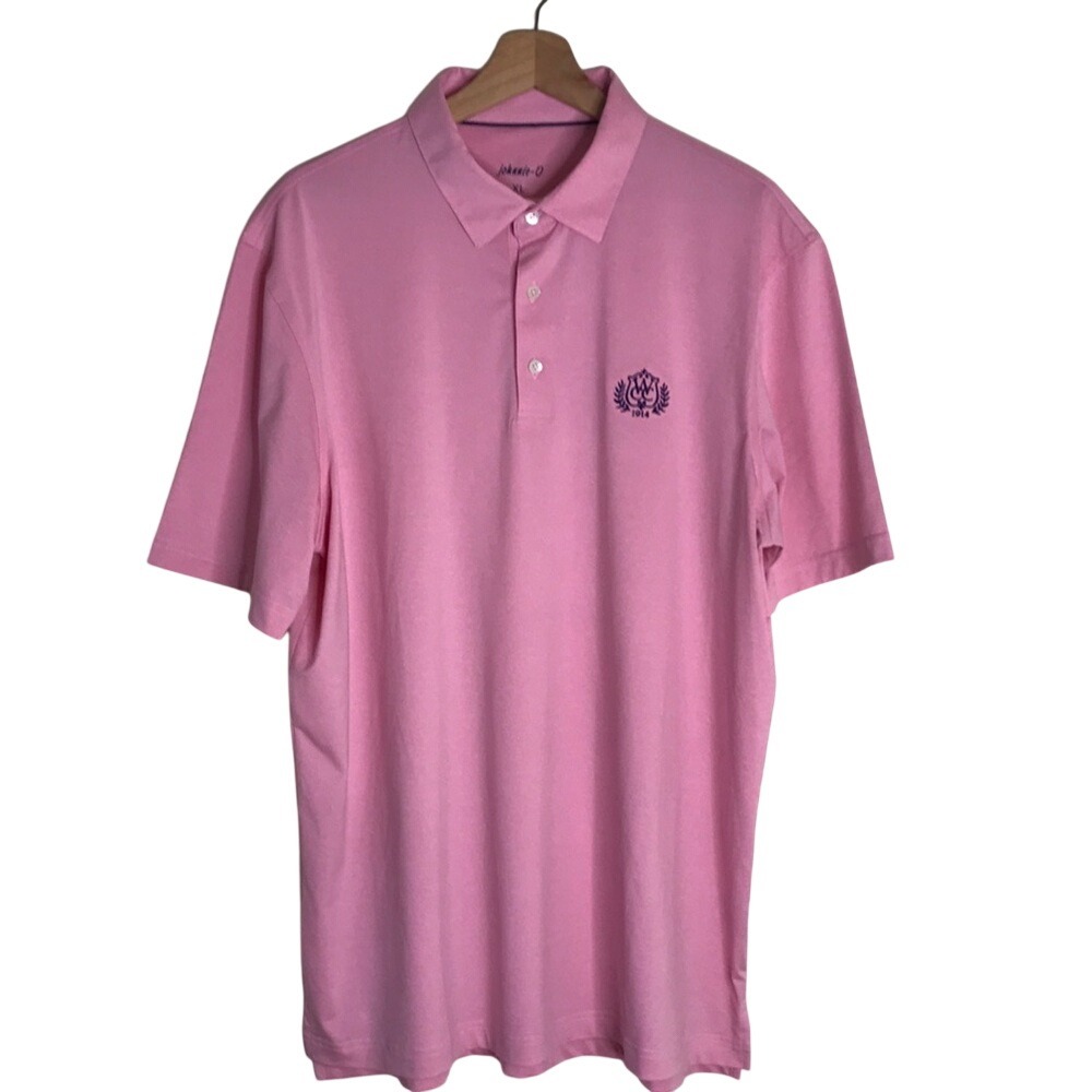 johnnie-O Polo Shirt Men's Short Sleeve Golf‎ Performance Pink XL